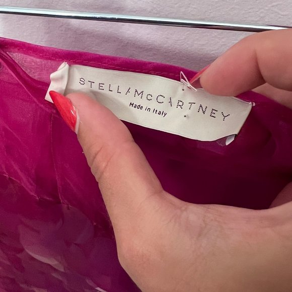Stella McCartney Fuchsia Sparkles Huge Sequin Disco Mini Skirt, Size 42 - Picture 7 of 8